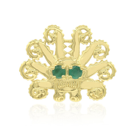 Brasilianischer Smaragd-Silberanhänger