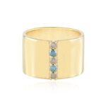 Anello in argento con Diamante Cioccolato I2