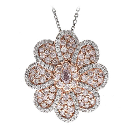 18K I1 Pink Diamond Gold Necklace (CIRARI)