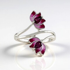 Anello in argento con Rodolite
