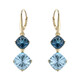Boucles d'oreilles en or et Topaze bleu ciel (dagen)