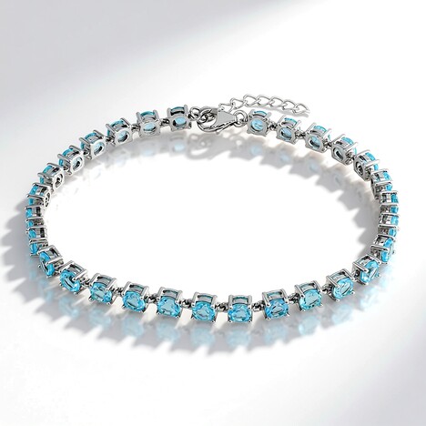 Bracciale in argento con Topazio Blu Cielo