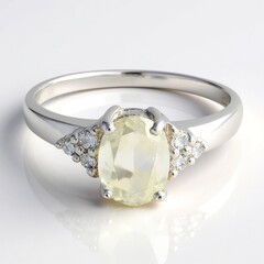 Anello in argento con Kunzite Canarino