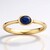 Anello in oro con Zaffiro Ceylon Blu