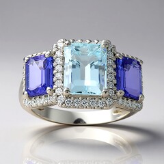 Anello in oro con Acquamarina Brasiliana AAA (CIRARI)