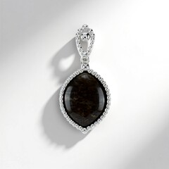 Ciondolo in argento con Legno Fossile