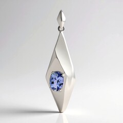 Ciondolo in argento con Tanzanite (non riscaldata) (Pallanova)