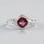 Bague en argent et Grenat du Malawi