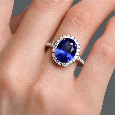 Anillo en oro con Tanzanita AAA (CIRARI)