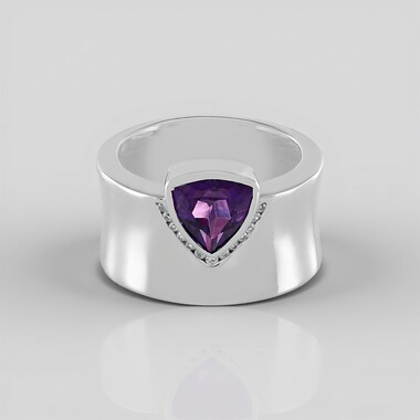 Anillo en plata con Amatista de Siberia (de Melo)