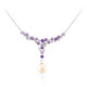 Collier en argent et Perle blanche de culture d'eau douce