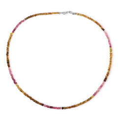 Nigerian Pink Tourmaline Silver Necklace