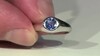 Zilveren ring met een tanzaniet
