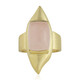 Anello placcato in oro con Quarzo Rosa (MONOSONO COLLECTION)