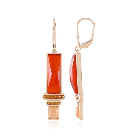 Pendientes en plata con Cornalina (KM by Juwelo)