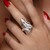 Zilveren ring met een witte topaas (Adela Silber)