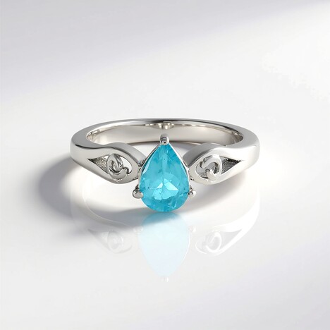 Anello in argento con Apatite Blu