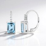Orecchini in argento con Topazio Blu Cielo