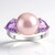 Anello in argento con Perla Ming Porpora (TPC)