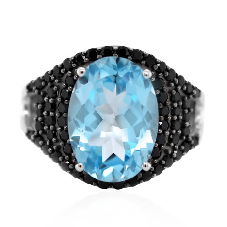 Anello in argento con Topazio Blu Cielo