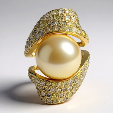 18K Golden South Sea Pearl Gold Ring (CIRARI)