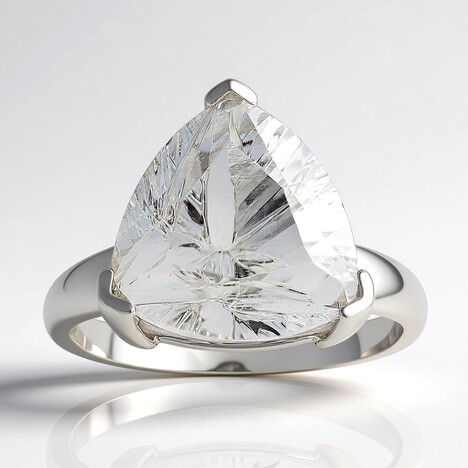 Anello in argento con Kunzite Bianca