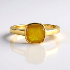 Anello in argento con Zaffiro Giallo del Madagascar