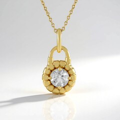 Collana in argento con Topazio Bianco
