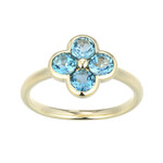 Zilveren ring met Londen-blauwe topaasstenen (Adela Silber)