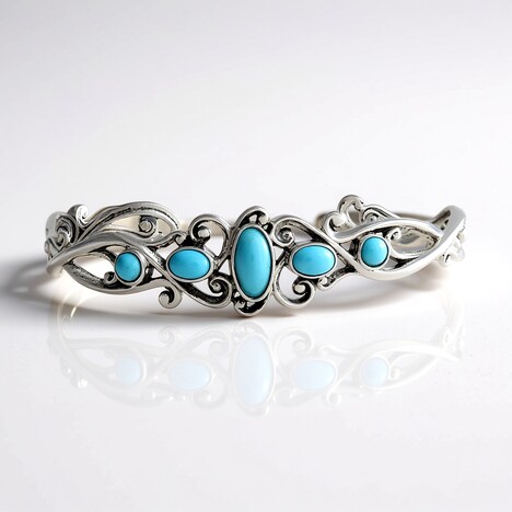 Bracciale in argento con Turchese Sleeping Beauty (Desert Chic)