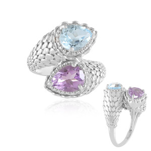 Anello in argento con Ametista Rose de France