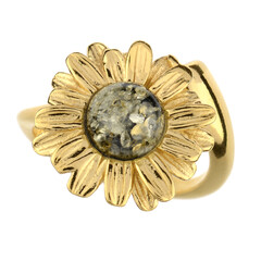 Grüner Baltischer Bernstein-Silberring