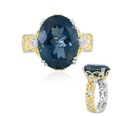 Anello in argento con Topazio Blu Londra (Gems en Vogue)