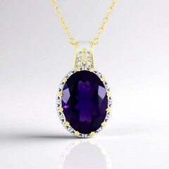 Collana in argento con Ametista (Gems en Vogue)