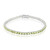 Brazalete en plata con Peridoto de Birmania