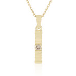 Zilveren halsketting met een I2 Bruine Diamant