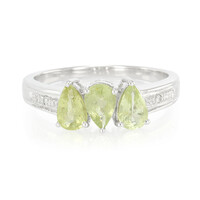 Bague en argent et Tourmaline cuprifère