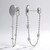 Pendientes en plata con Zircón (Adela Silber)