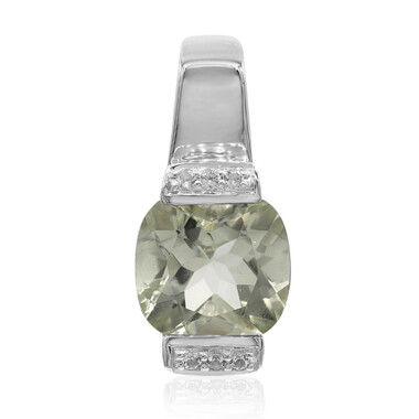 Grüner Amethyst-Silberanhänger