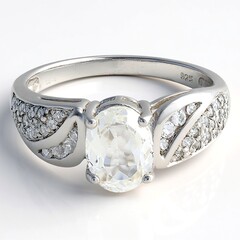 Anello in argento con Kunzite Canarino