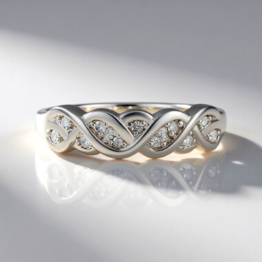 I2 (I) Diamant-Silberring