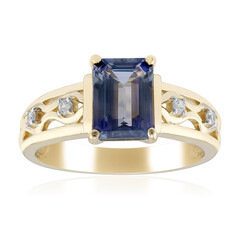 Anello in oro con Tanzanite Viola Non Riscaldata