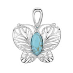 Zilveren hanger met een turkoois (dagen)
