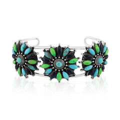 Zilveren armband met Blauwe Kingman Mohave Turkooisen (Jones Lee)