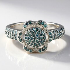 Anello in argento con Diamante Fancy