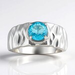 Anello in argento con Apatite Blu (de Melo Essence)