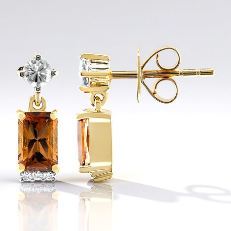 Orecchini in oro con Topazio Tepetate