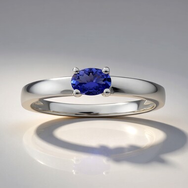 Anello in platino con Tanzanite AAA