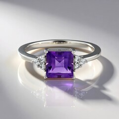 Anello in argento con Ametista del Marocco