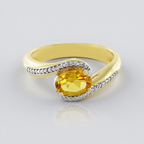 Anello in argento con Berillo Giallo